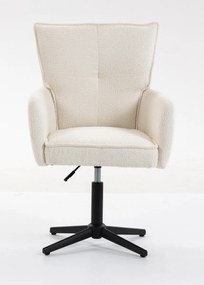 HR250CROSS Scaun Crem Boucle Bază Neagră