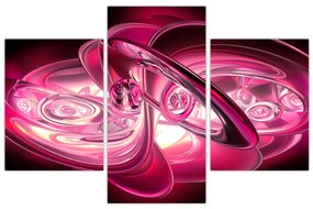 Tabloul cu fractali roz (90x60 cm)