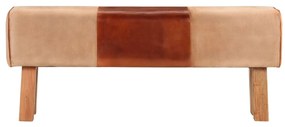 320610 vidaXL Bancă Bok gimnastică maro 120 cm piele naturală & lemn de mango