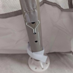 Outsunny Foisor de Gradina cu Plasa de Tantari, Foisor 3x3 m cu Acoperis Dublu si Cadru din Metal, Bej | Aosom Romania