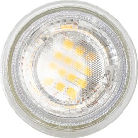 Set de 5 becuri LED GU10 50mm reglabile, clare, 2,5W, 450 lm, 2700K