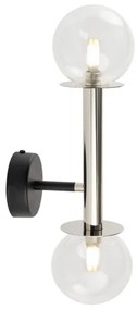 Lampă de perete DAISY 2xG9/12W/230V crom lucios/negru/transparent