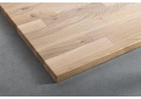 Blat sub chiuvetă în culoare naturală din lemn de stejar 140x36 cm Woody – Sapho
