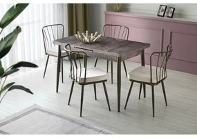 Scaune de dining gri 2 buc. din metal Yildiz – Kalune Design