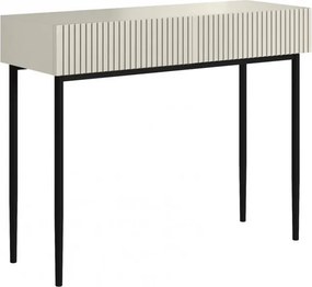 Masa de toaletă cu sertare Nicole 100 cm - cașmir / picioare negre