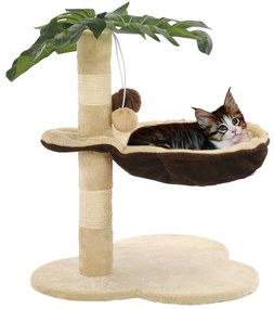 vidaXL Ansamblu pisici cu stâlpi funie sisal, 50 cm, bej și maro