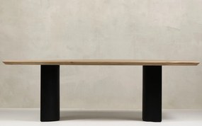 Masă lemn masiv de dining Wyda, 240 × 110 × 75 cm