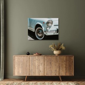 Tablou pe sticlă - mașina retro Fiat (70x50 cm)