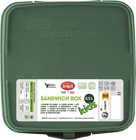 Cutie de gustări pentru copii verde Dinosaur – Snips