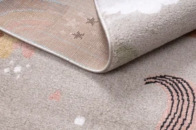 Covor FUN Sweety pentru copii, unicorn, curcubeu bej
