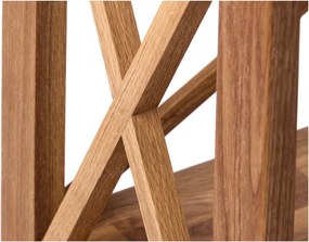 Etajeră în culoare naturală din lemn de stejar 70x161 cm X-Shelf – Unique Furniture