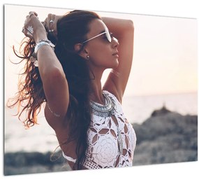 Tablou - Femeia pe plajă (70x50 cm)