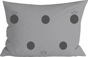 Fața de perna din policoton CROWN POLY 50x70 cm, gri inchis