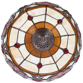 Lampa de masa Tiffany Lotus h 45 cm, abajur 30 cm