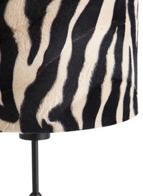 Lampă de masă umbră neagră design zebră 25 cm reglabilă - Parte