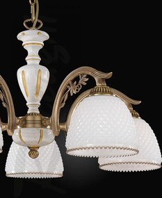 Candelabru din alama cu 5 brate design italian 8606