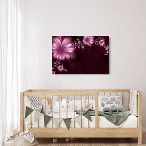 Tablou cu abstracție - flori (90x60 cm)
