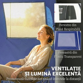 Outsunny Cort familial mare cu verandă | Aosom Romania