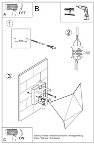 Aplică perete SOLIDO 2xG9/40W/230V negru