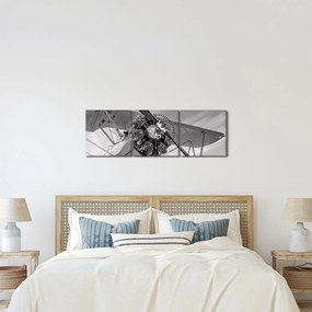 Tablou - Aeronava (cu ceas) (90x30 cm)