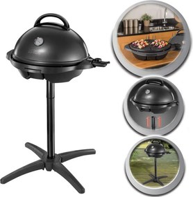 Grătar electric George Foreman 22460-56, 2400 W, 44,5 cm, 15 porții, 5 niveluri de temperatură, strat antiaderent, negru