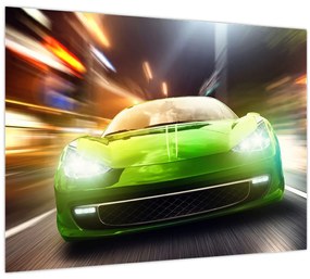 Tablou - Mașină de curse verde (70x50 cm)