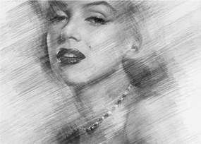Tablou pe sticlă - Portretul lui Marilyn Monroe (70x50 cm)