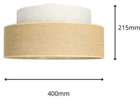 Plafonieră BOHO 1xE27/60W/230V alb/bej