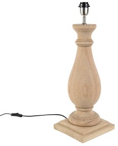 Lampă de masă rustică din lemn fără abajur - Burdock