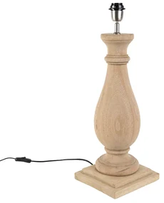 Lampă de masă rustică din lemn fără abajur - Burdock