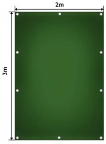 Prelată JAGO 650 g / m², ochiuri din aluminiu, verzi, 2 x3 m