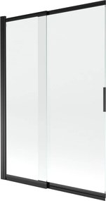 Mexen Fox paravan de baie cu 2 aripi glisante 120 x 150 cm, transparent, negru - 891-120-002-70-00