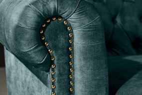 Canapea clasica stil englezesc Chesterfield 3 locuri, petrol