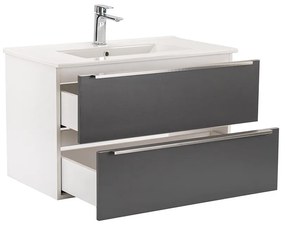 Dulap inferior Vario Trim 80 cu lavoar alb-antracit