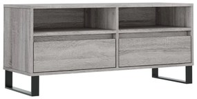 vidaXL Comodă TV, gri sonoma, 100x34,5x44,5 cm, lemn prelucrat