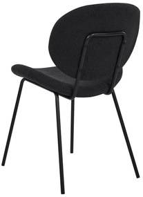 Set 2 buc scaune de sufragerie Luaza (negru). 1081045