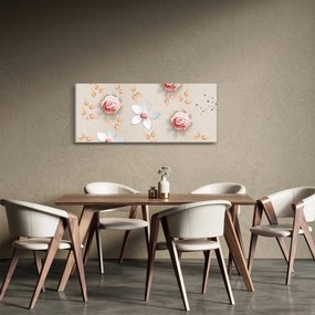 Tablou - Flori de trandafiri (120x50 cm)