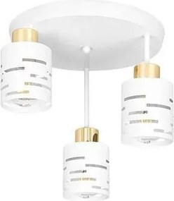 Lustru aplicat ELEN 3xE27/35W/230V alb/auriu