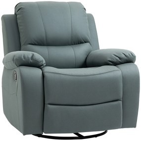 HOMCOM Relaxsessel cu înclinare până la 135°, rotire la 360 de grade, 93 cm x 100 cm x 98 cm, cadru din oțel, Verde | Aosom Romania