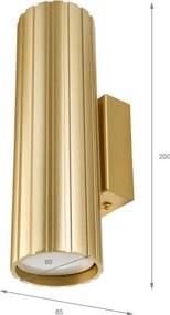 Brilagi - Aplică de perete CRISPINA 2xGU10/10W/230V 20 cm aurie