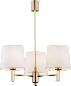 Brilagi - Lustră pe tijă MONTE 3xE27/60W/230V crem/auriu