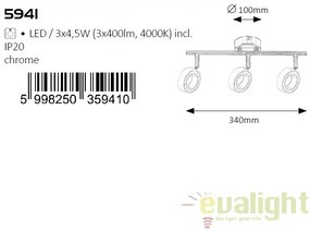 Lustra aplicata cu 3 spoturi LED Zora 5941 RX