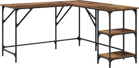 vidaXL Birou Lemn Vechi 139 x 139 x 75 cm Lemn compozit