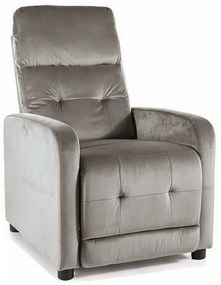 Scaun reclinabil Lennox Velvet, gri