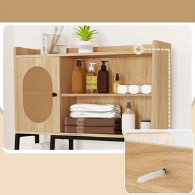 Dulap de depozitare deasupra toaletei cu rafturi