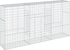 vidaXL Coș gabion cu capac, 300x50x150 cm, fier galvanizat
