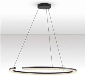 Lustra circulara aluminiu negru GREAMY D-85cm