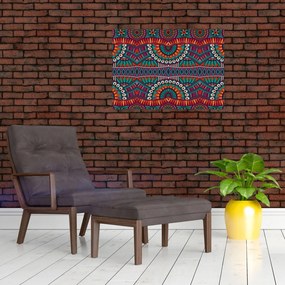 Tablou pe sticlă cu bastracție ornamentală (70x50 cm)
