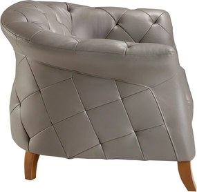 Fotoliu design LUX Chester Grey Leather
