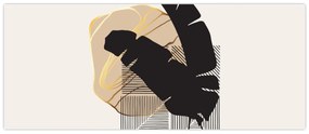 Tablou - Abstracție cu frunze tropicale N⁰4 (120x50 cm)